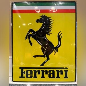 Ferrari Sign Iconic Logo Metal Never Opened